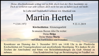 Anzeige von Martin Hertel von MGO