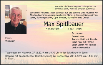 Anzeige von Max Spitlbauer von MGO