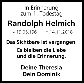 Anzeige von Randolph Helmich von MGO