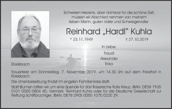 Anzeige von Reinhard Kuhla von MGO