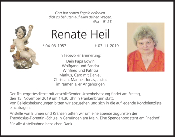 Anzeige von Renate Heil von MGO
