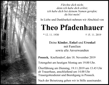 Anzeige von Theo Pfadenhauer von MGO