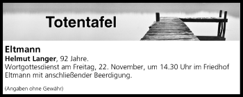 Anzeige von Totentafel vom 22.11.2019 von MGO