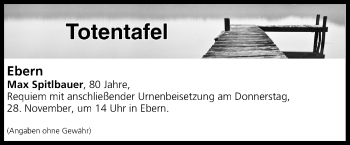 Anzeige von Totentafel vom 23.11.2019 von MGO