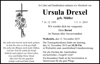Anzeige von Ursula Drexel von MGO