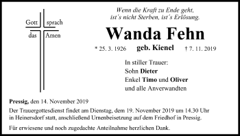 Anzeige von Wanda Fehn von MGO
