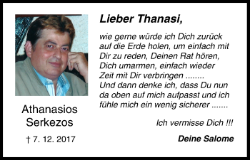 Anzeige von Athanasios Serkezos von MGO
