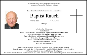 Anzeige von Baptist Rauch von MGO