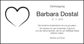 Anzeige von Barbara Dostal von MGO
