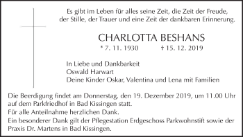 Anzeige von Charlotta Beshans von MGO