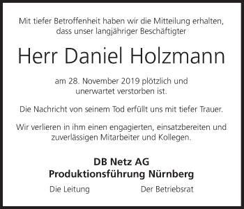 Anzeige von Daniel Holzmann von MGO