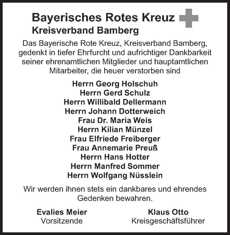  Traueranzeige für Elfriede Freiberger vom 31.12.2019 aus MGO