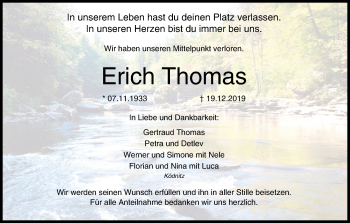 Anzeige von Erich Thomas von MGO