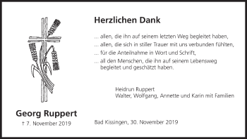 Anzeige von Georg Ruppert von MGO