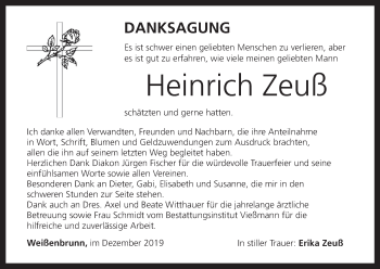 Anzeige von Heinrich Zeuß von MGO