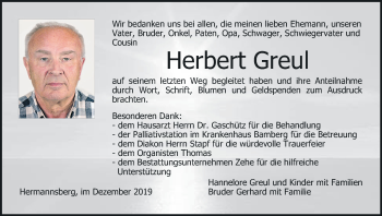 Anzeige von Herbert Greul von MGO