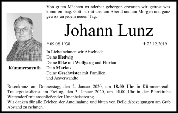 Anzeige von Johann Lunz von MGO