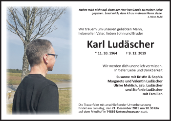 Anzeige von Karl Ludäscher von MGO