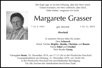 Anzeige von Margarete Grasser von MGO