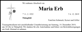 Anzeige von Maria Erb von MGO