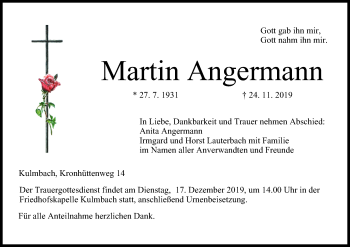 Anzeige von Martin Angermann von MGO