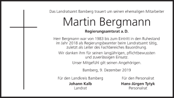 Anzeige von Martin Bergmann von MGO