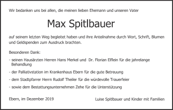 Anzeige von Max Spitlbauer von MGO