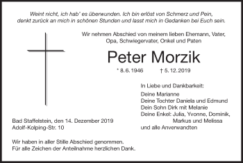Anzeige von Peter Morzik von MGO