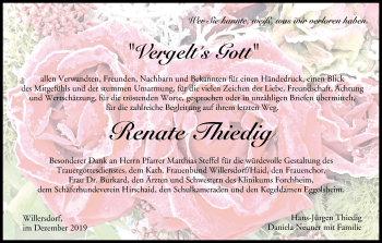 Anzeige von Renate Thiedig von MGO