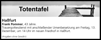 Anzeige von Totentafel vom 11.12.2019 von MGO