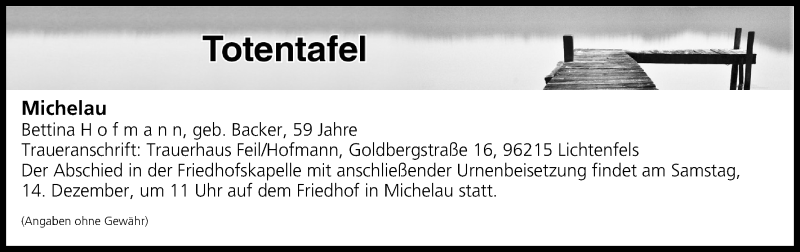  Traueranzeige für Totentafel vom 11.12.2019 vom 11.12.2019 aus MGO