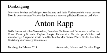 Anzeige von Anton Rapp von MGO