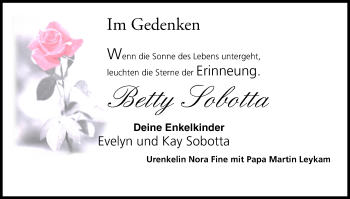Anzeige von Betty Sobotta von MGO