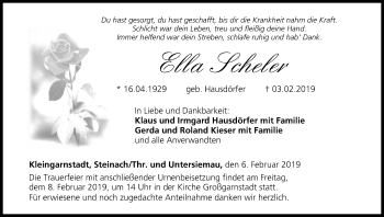 Anzeige von Ella Scheler von MGO