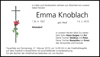Anzeige von Emma Knoblach von MGO