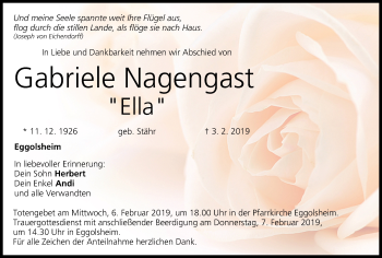 Anzeige von Gabriele Nagengast von MGO