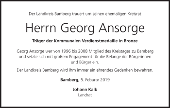 Anzeige von Georg Ansorge von MGO