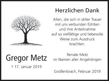 Anzeige von Gregor Metz von MGO