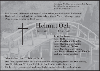 Anzeige von Helmut Och von MGO