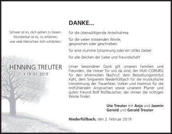 Anzeige von Henning Treuter von MGO