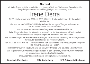 Anzeige von Irene Derra von MGO