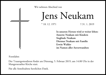 Anzeige von Jens Neukam von MGO