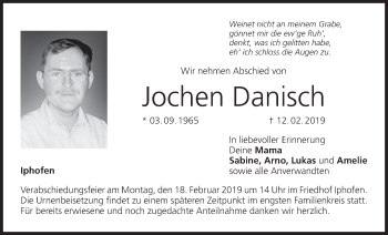 Anzeige von Jochen Danisch von MGO