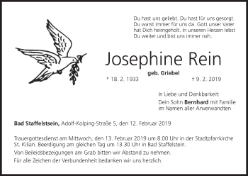 Anzeige von Josephine Rein von MGO