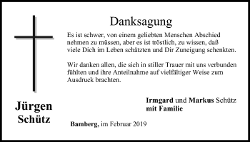 Anzeige von Jürgen Schütz von MGO