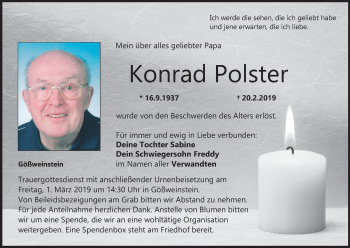 Anzeige von Konrad Polster von MGO
