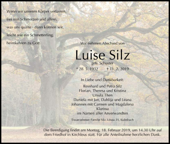 Anzeige von Luise Silz von MGO