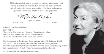 Anzeige von Marita Fischer von MGO