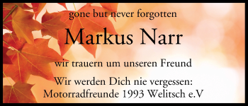 Anzeige von Markus Narr von MGO