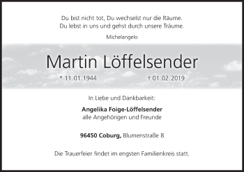 Anzeige von Martin Löffelsender von MGO